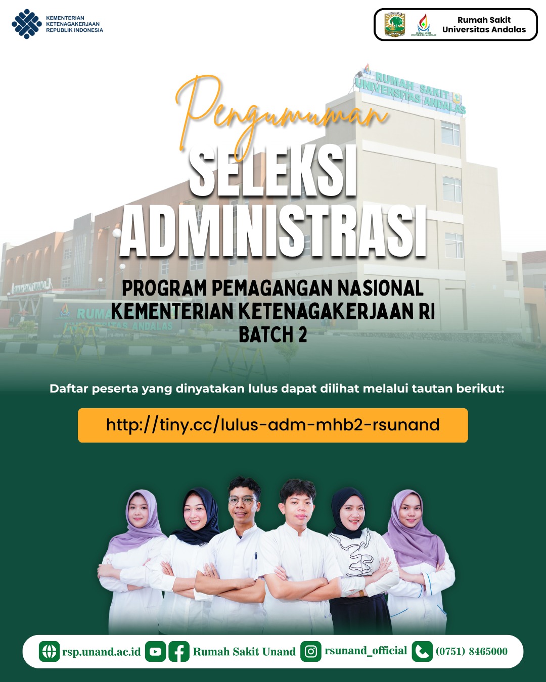 Pengumuman Hasil Seleksi Program Magang Kemnaker Batch 2